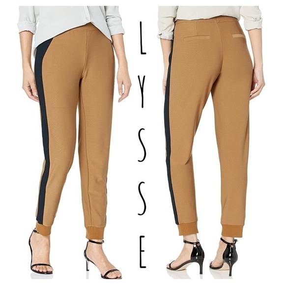 Lyssé Women's Claudia Crepe Jogger Pants camel - Picture 1 of 8